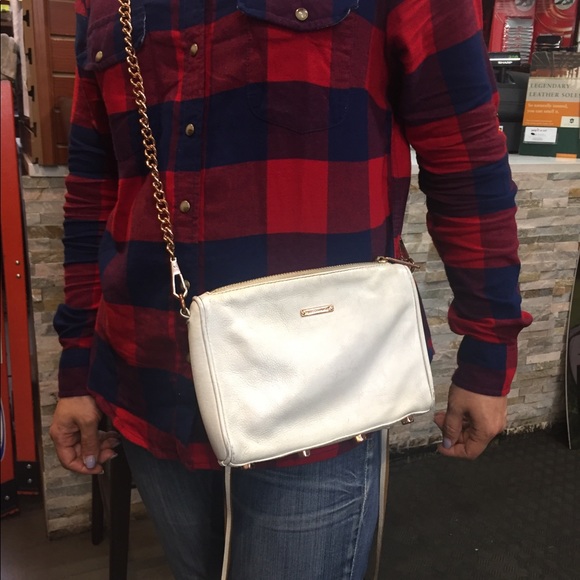 Rebecca Minkoff Mini White Leather Crossbody Bag - Picture 8 of 8